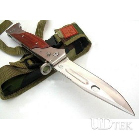 High Quality Steel + Red Wood Handle OEM USA-M9 Camping Knife Survival Knife UDTEK01173